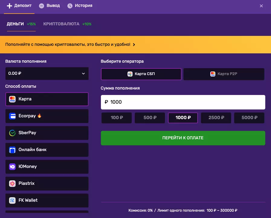 Способы внесения и снятия средств